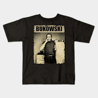 Charles Bukowski - RETRO BLACKWHITE Kids T-Shirt